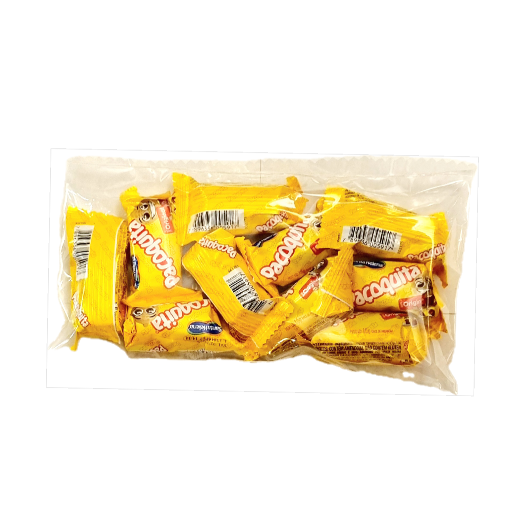 Santa Helena Doce de Amendoim Paçoquita - Bag c/ 10 Rolhas Embaladas Indiv. (15g cada)