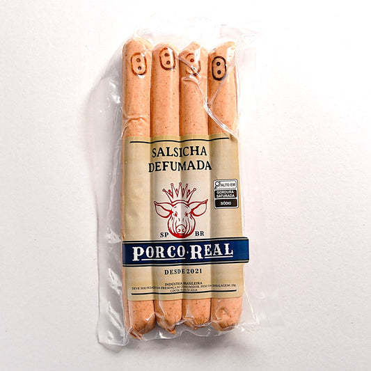 PORCO REAL -Defumada, Salsicha - Aprox 300g - 4 unids